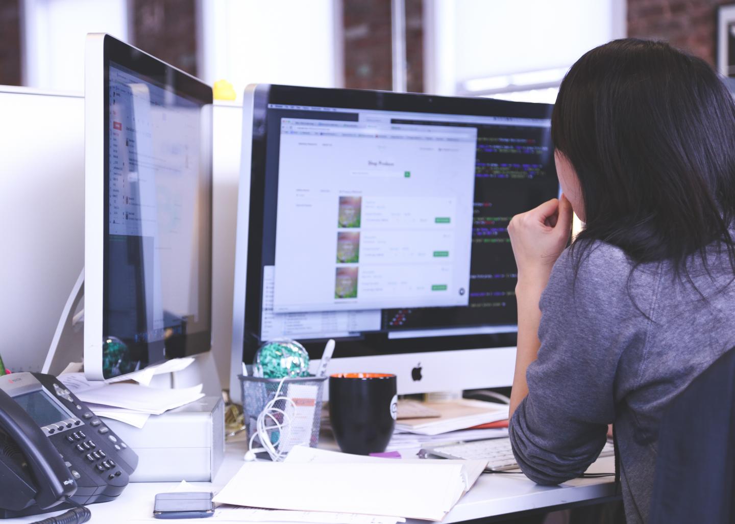 Office Worker at Computer