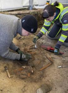 Excavation of the woman