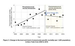 Impact of pneumococcal vaccination support program on pneumonia mortality