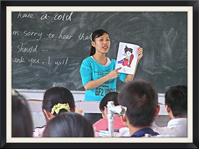 Chinese Students Engaged in Classroom Learning