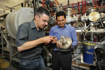 Enrique Minaya Ramirez and Michael Block, GSI Helmholtzzentrum für Schwerionenforschung (1 of 2)