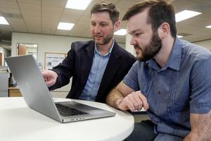 Matthew Engelhard, M.D., Ph.D. (left) and Elliot Hill (right)