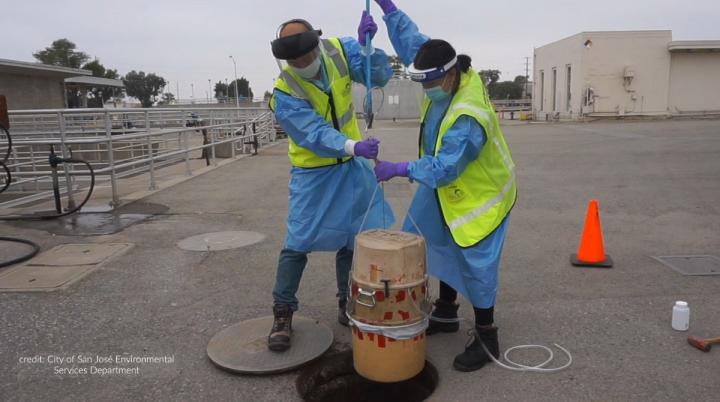 Sampling wastewater