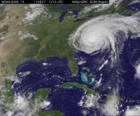 GOES-13 Satellite Movie of Irene's NYC Landfall and Move Roward Canada