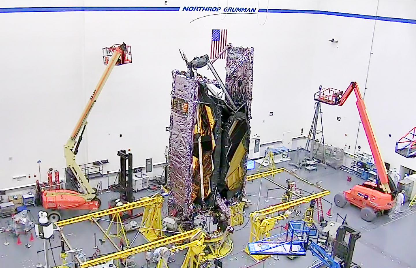 JWST in the clean room at Northrop Grumman