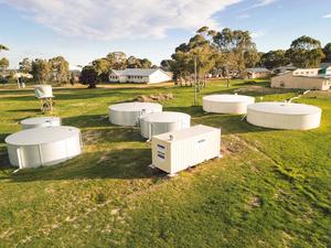 A small scale, self sustaining desalination unit built in region Western Australia.