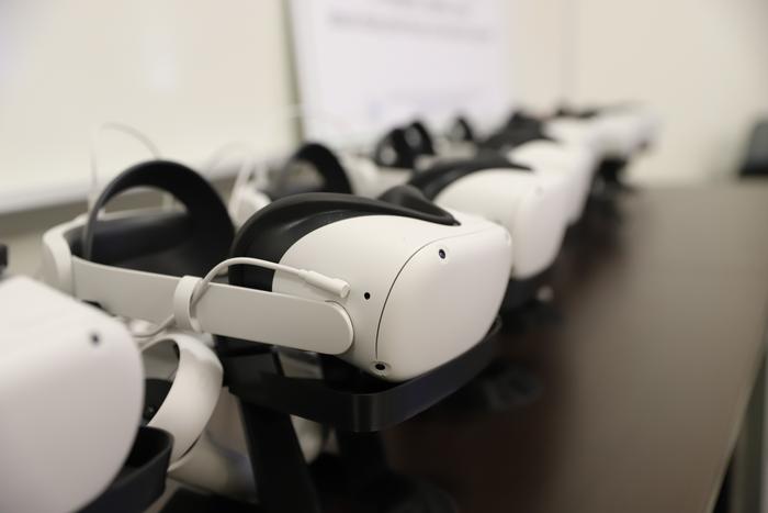 VR Headsets in George Mason's Lab for Immersive Technologies and Simulation