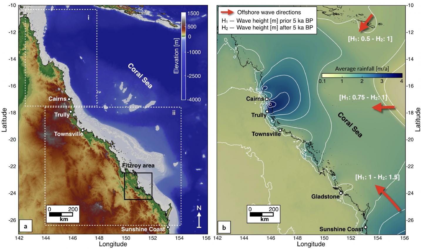 Great Barrier Reef Map -- NE Australia