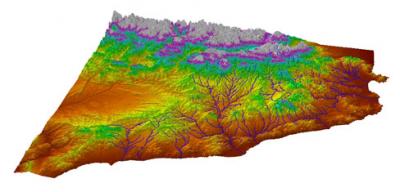 Digital Terrain Model in 3D