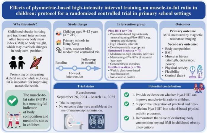 Study design and intervention overview of the plyo-hiit trial.