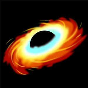 Accretion disk forms