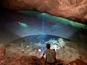 The cenotes where Typhlatya shrimps occur.