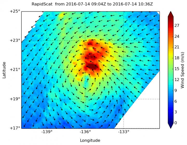 RapidScat Image of Celia