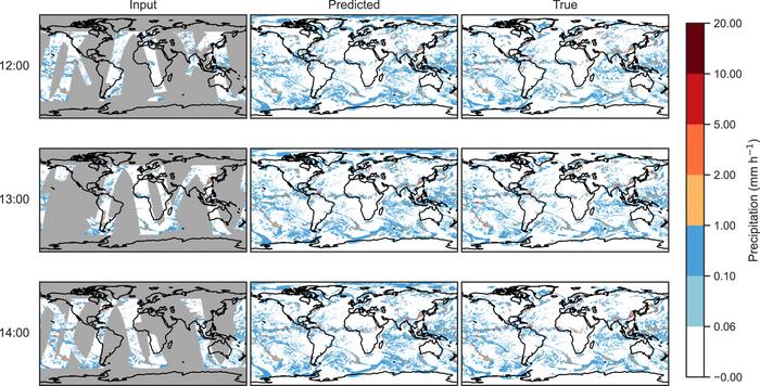 A conditional diffusion model for reconstructing missing observations in precipitation maps