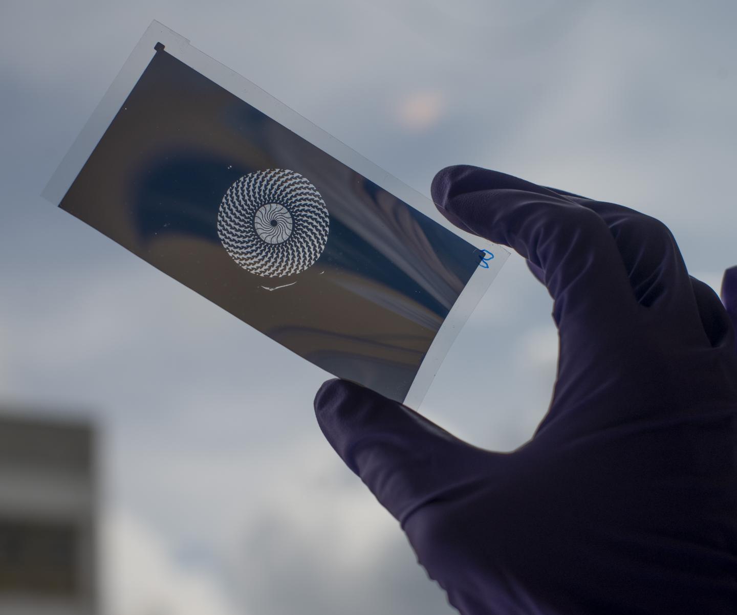 An Example of a Patterned Metal Made Using the New Technique