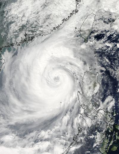 NASA MODIS Visible Image of Typhoon Megi