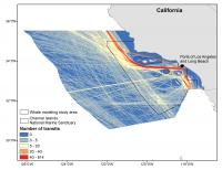 Ship Transits off Southern California