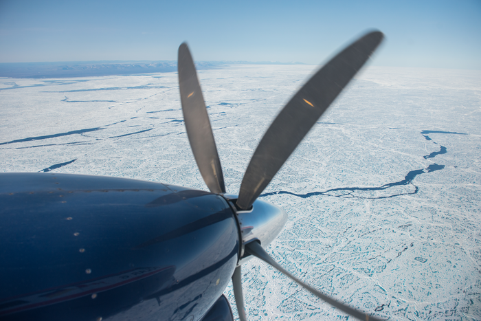 Melting sea ice in the Arctic
