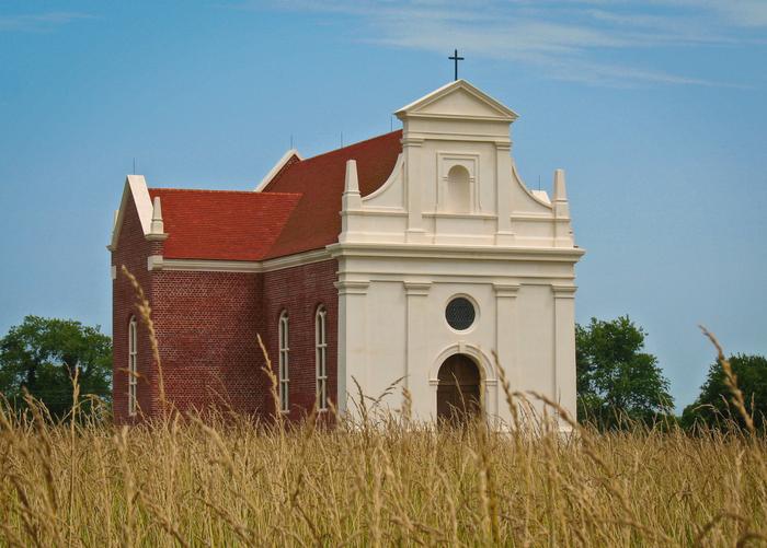 Reconstructed 1667 Brick Chapel at Historic St. Mary's City