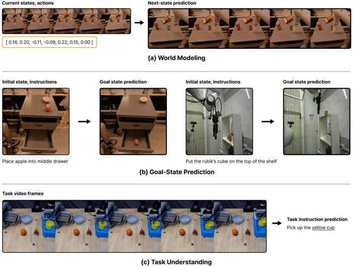 Examples of understanding and generation by Dynin-Robotics.