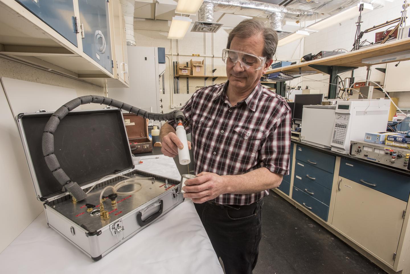 NIST's Tom Bruno With Portable Kit