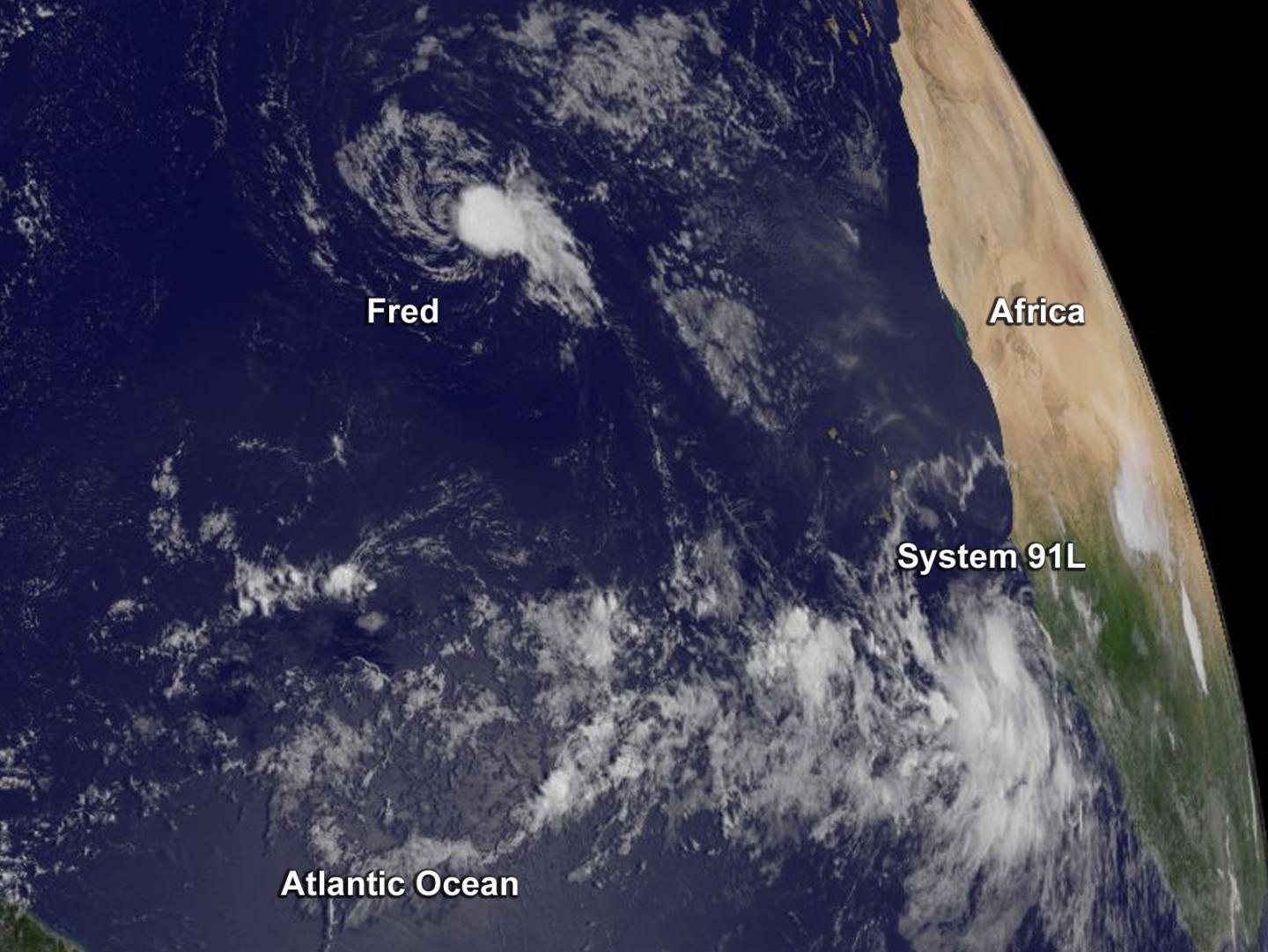 GOES Image of Fred