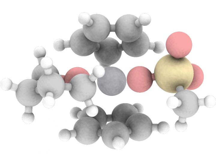 Computer-generated structure of the catalyst complex