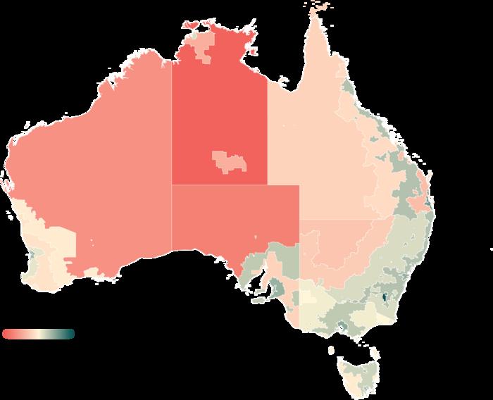 ADII Score by Remoteness Map