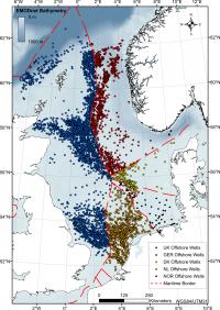 Drill holes in the North Sea
