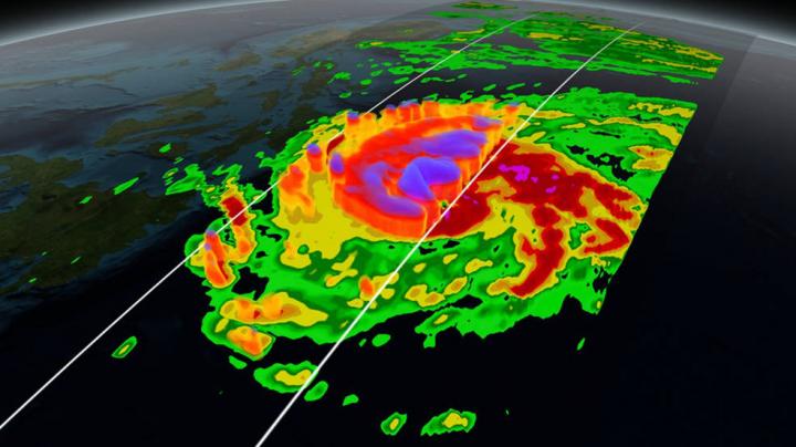GPM 3-D image of Typhoon Hagupit in 2014