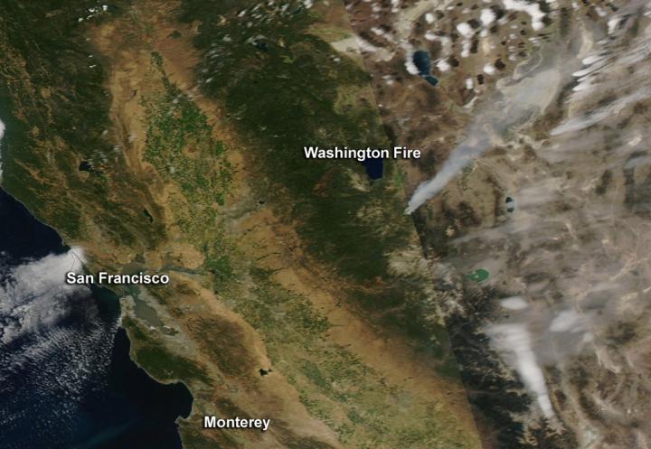 Aqua Image of Washington Fire