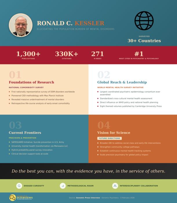 Ronald C Kessler: Impact on psychiatry and psychology