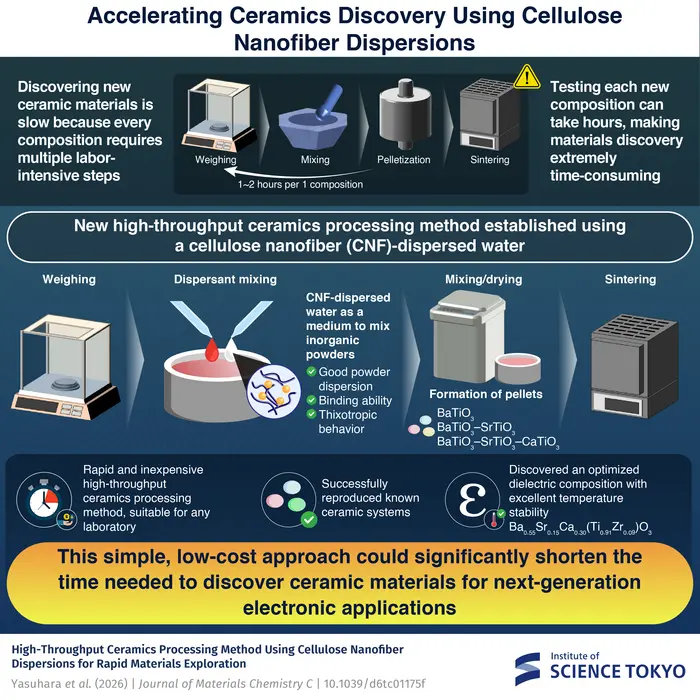 Accelerating Ceramics Discovery Using Cellulose Nanofiber Dispersions