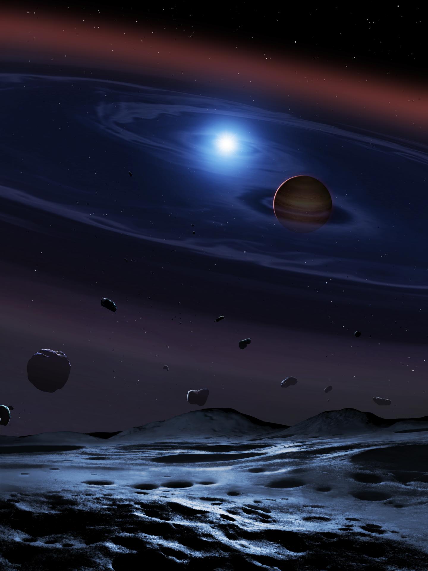 A Disc Of Rocky Debris From A Disrupted Planetesimal Surrounds White Dwarf Plus Brown Dwarf Binary S