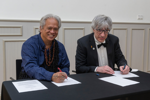 Signing the handover agreement. Sacred remains: ancestors return home