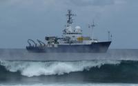 Research Vessel in the Ocean