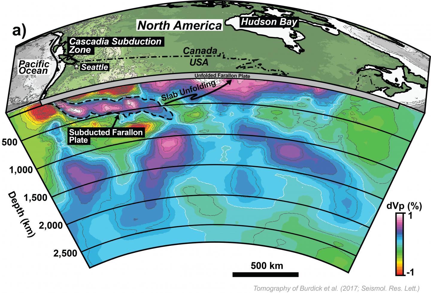 3D block diagram of tectonic plates