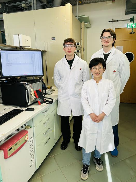 Dr. Dandan Gao with her colleagues Christean Nickel and David Leander Troglauer