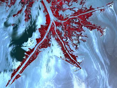 Oil Slick Satellite Photo