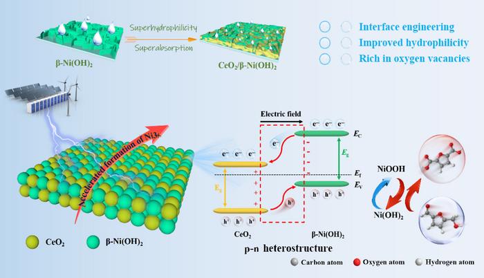Built-in electric field and hydrophilicity-enhanced heterojunction for biomass electrooxidation