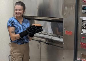 Maria Rottersman with bread