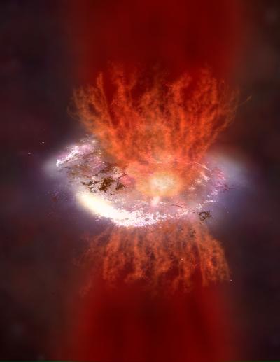 Illustration of Winds from a Starburst