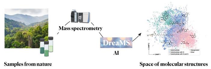 The DreaMS AI enables the characterization of molecular structures present in nature by interpreting mass spectrometry data.