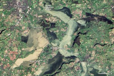 NASA Sees Flooding in southwestern England known as the Somerset Levels