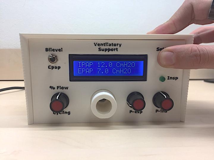 Ventilator prototype display panel