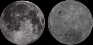 Near and far side of the moon