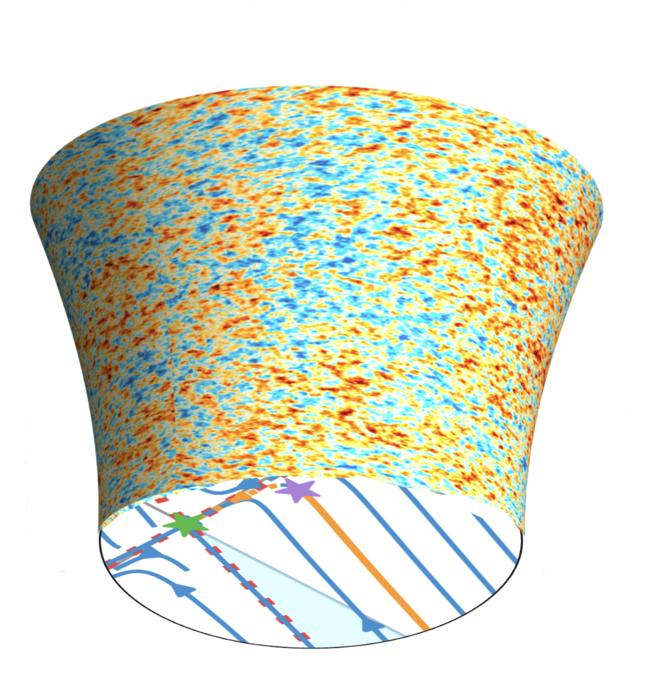 A curved map of the infant universe.