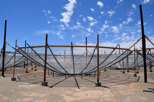 Dishes that make up the HERA radio telescope