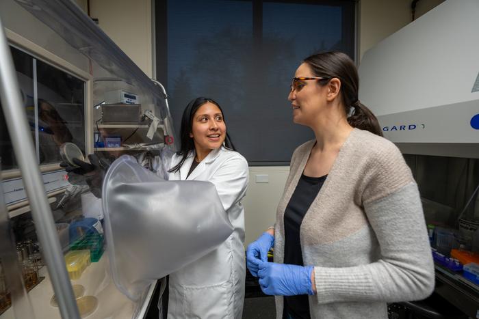 University of Oregon's Melanie Spero and Celine Lopez Padilla