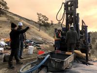 Researcher with drillers